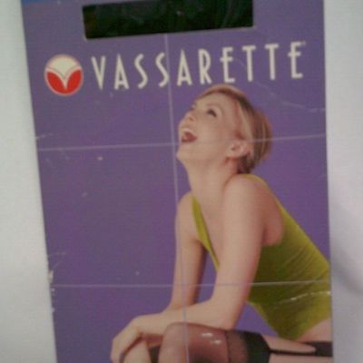 VASSARETTE Classic Black Sexy Sheer Opaque Thigh High Stockings New Her Secret